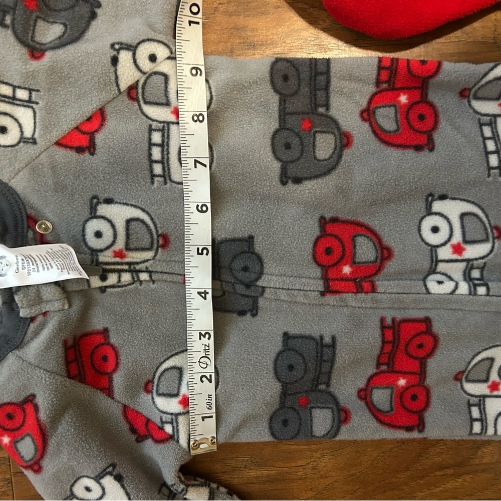 Gerber Baby & Toddler Boys' Fire Truck Microfleece Sleepers 24 Months Bundle - Picture 6 of 9